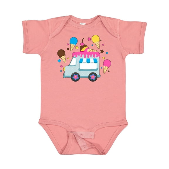 Inktastic Ice Cream Truck with Ice Cream Cones Boys or Girls Baby Bodysuit