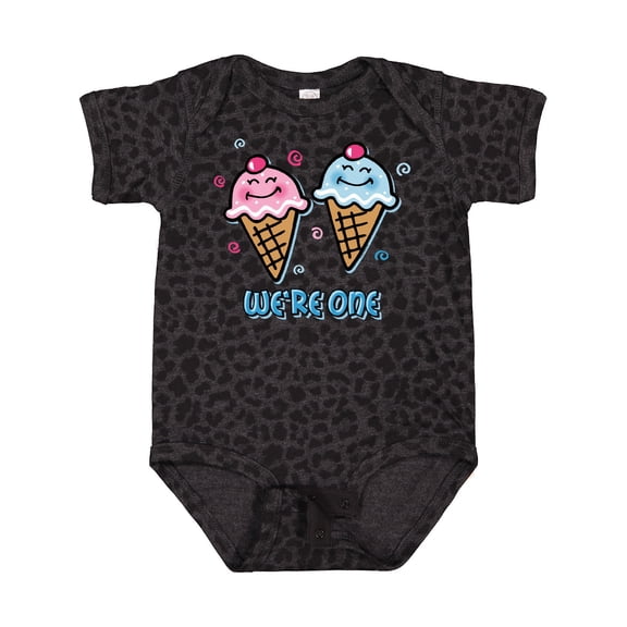Inktastic Ice Cream We're One Twin Boy & Girl Boys or Girls Baby Bodysuit