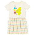 thumbnail image 1 of Inktastic Ice Cream Fourth Birthday Blue Girls Toddler Dress, 1 of 5