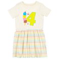 thumbnail image 1 of Inktastic Ice Cream Fourth Birthday Blue Girls Toddler Dress, 1 of 5