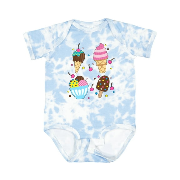 Inktastic Ice Cream with Patterns Boys or Girls Baby Bodysuit