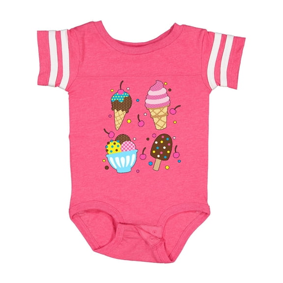 Inktastic Ice Cream with Patterns Boys or Girls Baby Bodysuit