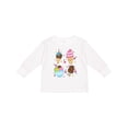 thumbnail image 1 of Inktastic Ice Cream with Patterns Boys or Girls Long Sleeve Toddler T-Shirt, 1 of 5