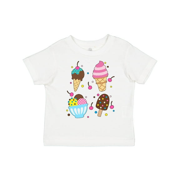 Inktastic Ice Cream with Patterns Boys or Girls Toddler T-Shirt