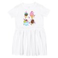 thumbnail image 1 of Inktastic Ice Cream with Patterns Girls Toddler Dress, 1 of 5