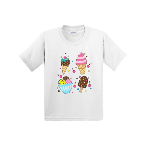 Inktastic Ice Cream with Patterns Youth T-Shirt