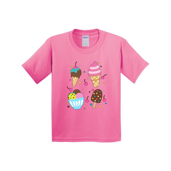 Inktastic Ice Cream with Patterns Youth T-Shirt