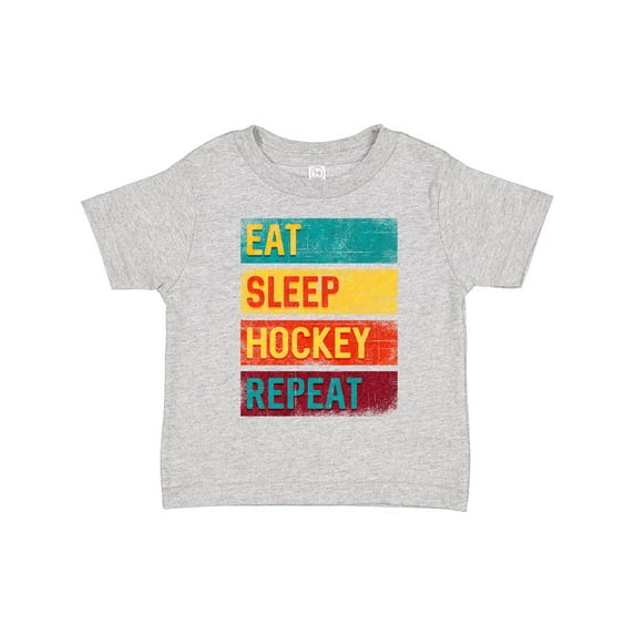 Inktastic Ice Hockey Eat Sleep Hockey Repeat Boys or Girls Toddler T-Shirt