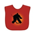 thumbnail image 1 of Inktastic Ice Hockey Goalie Sports Boys or Girls Baby Bib, 1 of 4