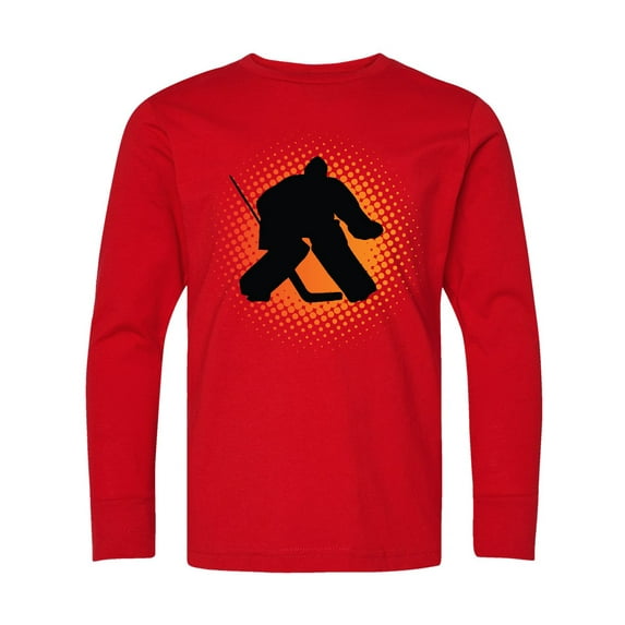Inktastic Ice Hockey Goalie Sports Long Sleeve Youth T-Shirt