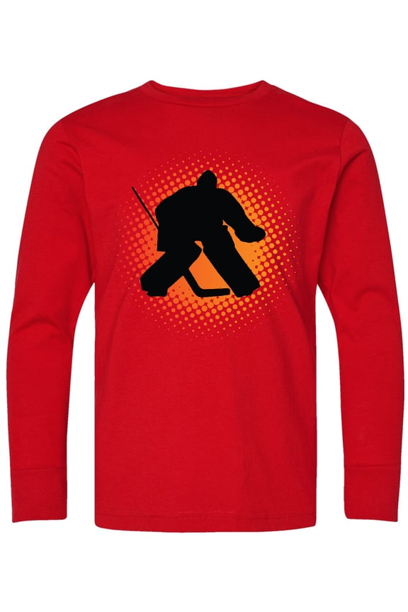 Ice Hockey Goalie Sports Long Sleeve Youth T-Shirt