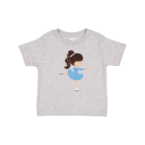 Inktastic Ice Skating Girl, Brown Hair Girls Baby T-Shirt