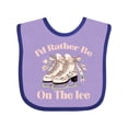 thumbnail image 1 of Inktastic Ice Skating Girls Figure Skater Id Rather Be on the Ice Girls Baby Bib, 1 of 4