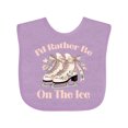 thumbnail image 1 of Inktastic Ice Skating Girls Figure Skater Id Rather Be on the Ice Girls Baby Bib, 1 of 4