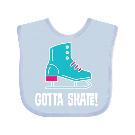 Inktastic Ice Skating Gotta Skate Boys or Girls Baby Bib
