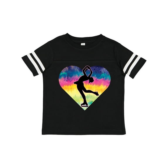 Inktastic Ice Skating Watercolor Heart Girls Girls Toddler T-Shirt