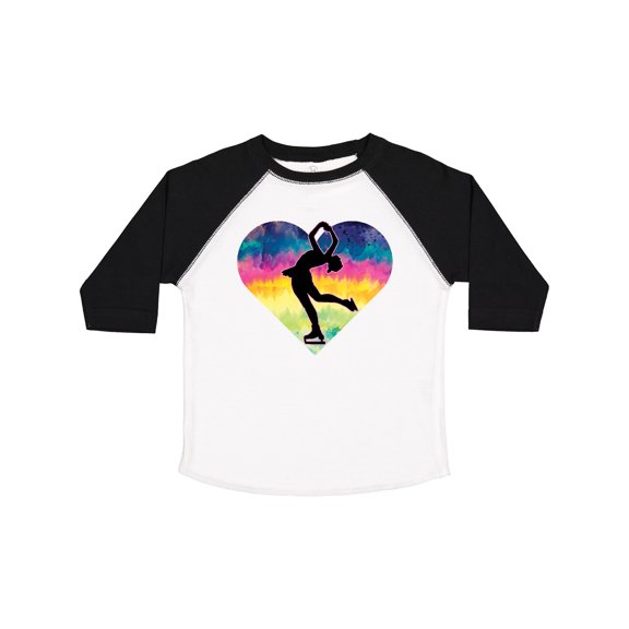 Inktastic Ice Skating Watercolor Heart Girls Girls Toddler T-Shirt