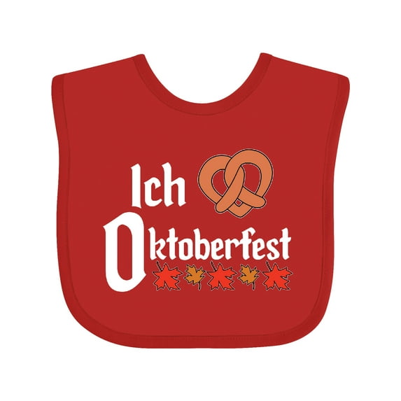Inktastic Ich Liebe I Love Oktoberfest Pretzel Heart Boys or Girls Baby Bib