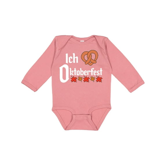 Inktastic Ich Liebe I Love Oktoberfest Pretzel Heart Boys or Girls Long Sleeve Baby Bodysuit