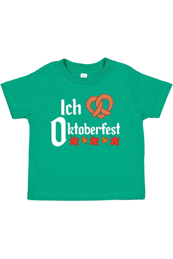 Ich Liebe I Love Oktoberfest Pretzel Heart Boys or Girls Toddler T-Shirt