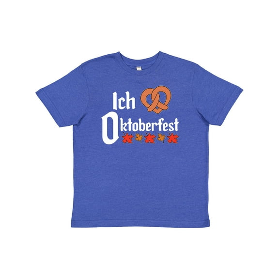 Inktastic Ich Liebe - I Love Oktoberfest pretzel heart Youth T-Shirt