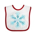 thumbnail image 1 of Inktastic Icy Blue Winter Snowflake Boys or Girls Baby Bib, 1 of 4