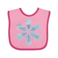 thumbnail image 1 of Inktastic Icy Blue Winter Snowflake Boys or Girls Baby Bib, 1 of 4