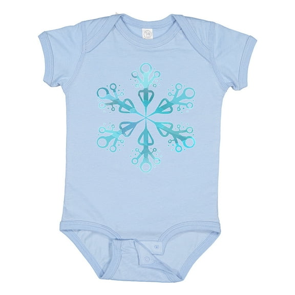 Inktastic Icy Blue Winter Snowflake Boys or Girls Baby Bodysuit