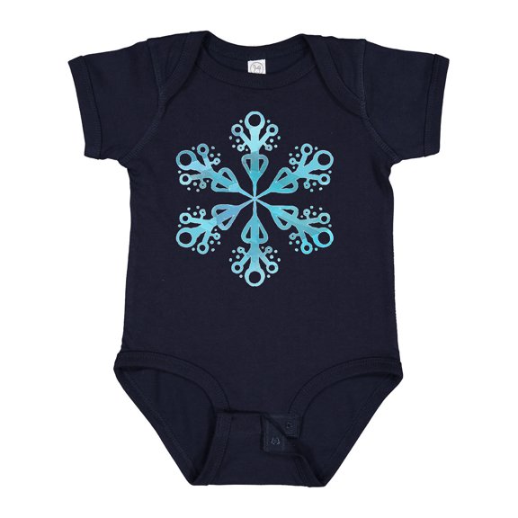 Inktastic Icy Blue Winter Snowflake Boys or Girls Baby Bodysuit