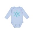thumbnail image 1 of Inktastic Icy Blue Winter Snowflake Boys or Girls Long Sleeve Baby Bodysuit, 1 of 5