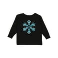 thumbnail image 1 of Inktastic Icy Blue Winter Snowflake Boys or Girls Long Sleeve Toddler T-Shirt, 1 of 5