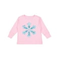 thumbnail image 1 of Inktastic Icy Blue Winter Snowflake Boys or Girls Long Sleeve Toddler T-Shirt, 1 of 5