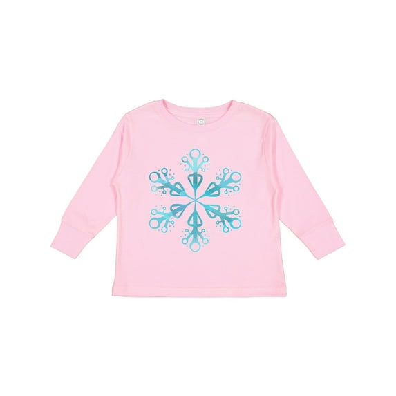 Inktastic Icy Blue Winter Snowflake Boys or Girls Long Sleeve Toddler T-Shirt