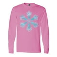 thumbnail image 1 of Inktastic Icy Blue Winter Snowflake Long Sleeve T-Shirt, 1 of 5