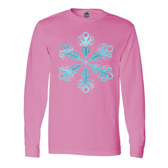 Inktastic Icy Blue Winter Snowflake Long Sleeve T-Shirt