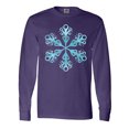 thumbnail image 1 of Inktastic Icy Blue Winter Snowflake Long Sleeve T-Shirt, 1 of 5