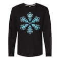 thumbnail image 1 of Inktastic Icy Blue Winter Snowflake Long Sleeve T-Shirt, 1 of 5