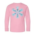 thumbnail image 1 of Inktastic Icy Blue Winter Snowflake Long Sleeve Youth T-Shirt, 1 of 5