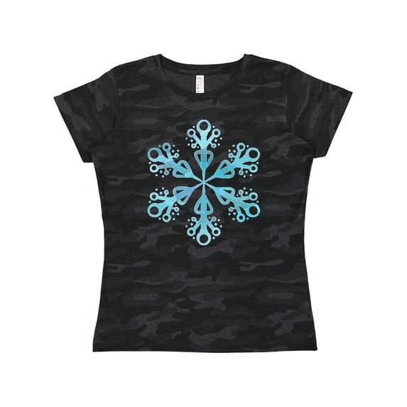 Inktastic Icy Blue Winter Snowflake Women's T-Shirt