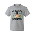 thumbnail image 1 of Inktastic Id Rather Be Camping with Tent Trees and Stars Youth T-Shirt, 1 of 5