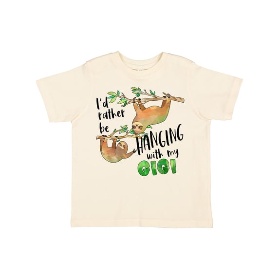 Inktastic Id Rather Be Hanging with My Gigi- Cute Sloths Boys or Girls Toddler T-Shirt