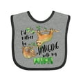 thumbnail image 1 of Inktastic Id Rather Be Hanging with My Mimi Cute Sloths Boys or Girls Baby Bib, 1 of 4