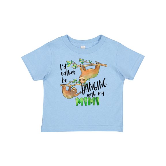 Inktastic Id Rather Be Hanging with My Mimi Cute Sloths Boys or Girls Baby T-Shirt