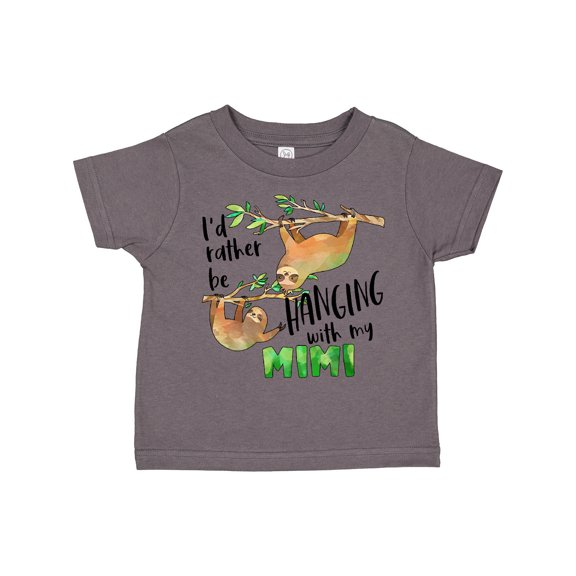 Inktastic Id Rather Be Hanging with My Mimi Cute Sloths Boys or Girls Toddler T-Shirt