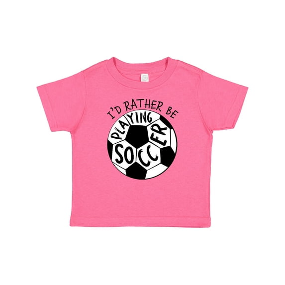 Inktastic Id Rather Be Playing Soccer Boys or Girls Baby T-Shirt