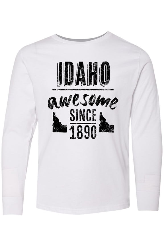 Idaho Awesome Since 1890 Long Sleeve Youth T-Shirt