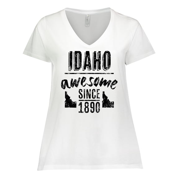 Inktastic Idaho Awesome Since 1890 Women's Plus Size V-Neck T-Shirt