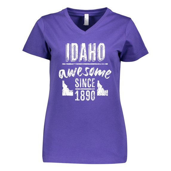 Inktastic Idaho Awesome Since 1890 Women's V-Neck T-Shirt