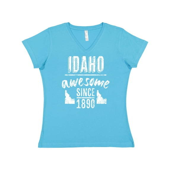 Inktastic Idaho Awesome Since 1890 Women's V-Neck T-Shirt