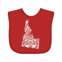 Inktastic Idaho Silhouette Mandala Boys or Girls Baby Bib